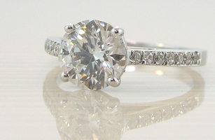 Style# Sd872 Round w/ Pave Shank